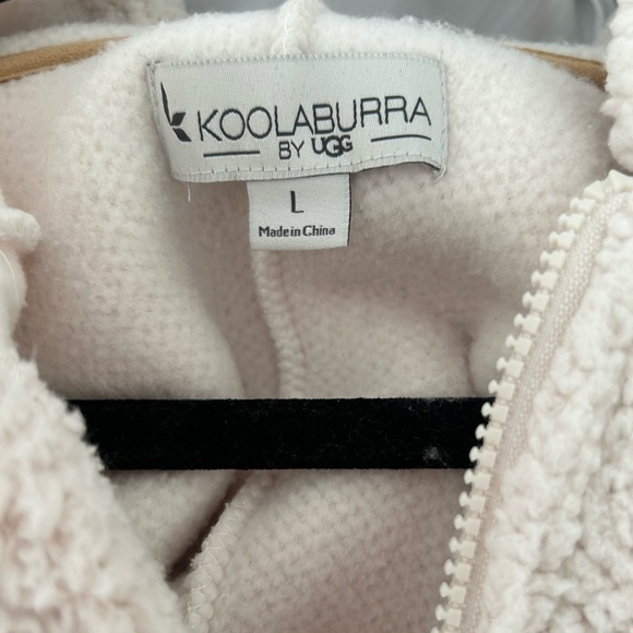 Koolaburra by Ugg cozy popcorn Sherpa hoodie new without tags size Large, cream - Picture 5 of 6